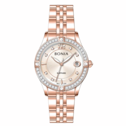 Bonia Women Elegance BNB10784-2575S Rose Gold Stainless Steel Casual Watch